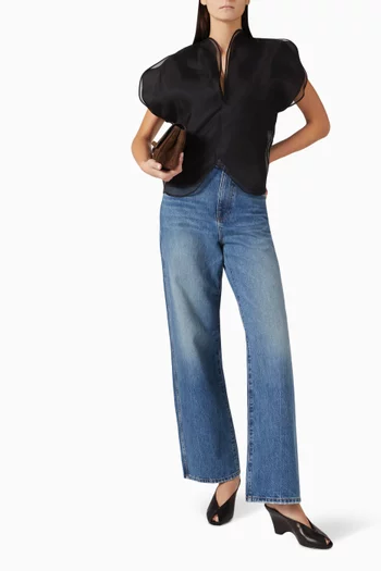 Sculpted Top in Silk-organza