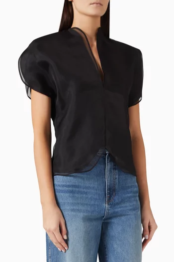 Sculpted Top in Silk-organza