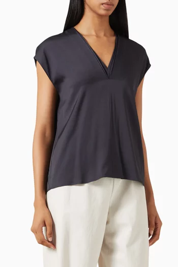 V-neck Top in Silk