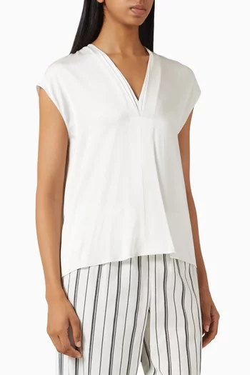 V-neck Top in Silk