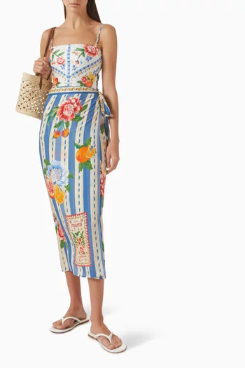 Zinna Pareo Cover-up Skirt in Viscose