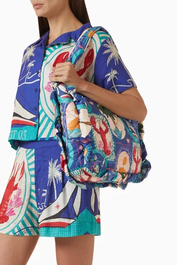 Ambroise Quilted Tote Bag in Canvas