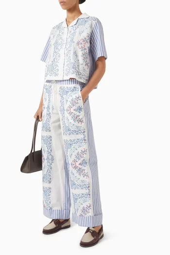 Printed Pants in Cotton