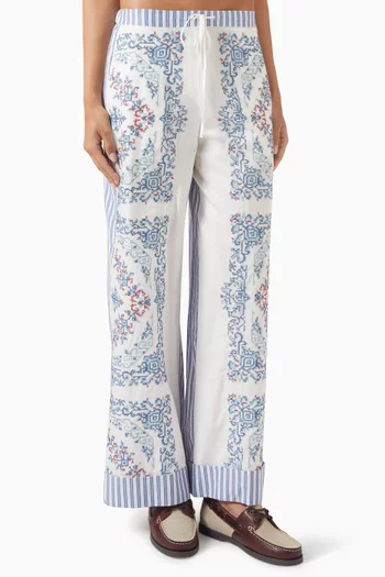 Printed Pants in Cotton