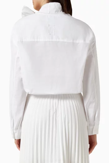Pussy-bow Blouse in Cotton-poplin