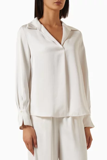 Collared Shirt in Satin