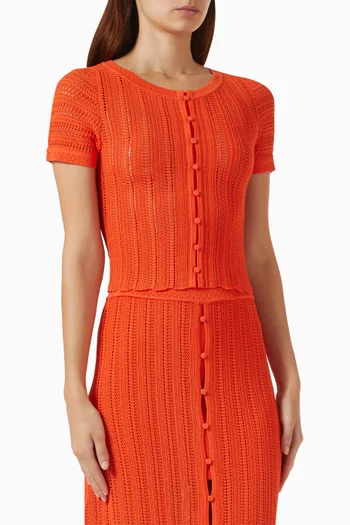 Buttoned Top in Crochet