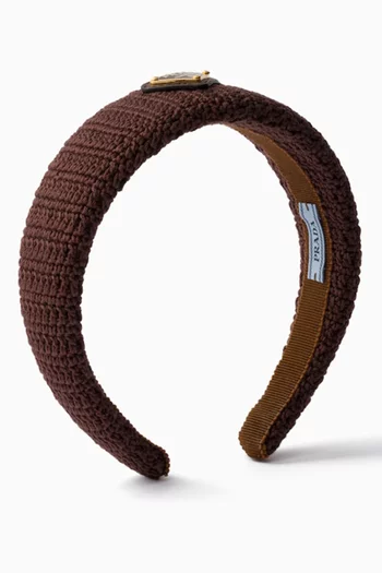 Triangle Logo Headband in Crochet