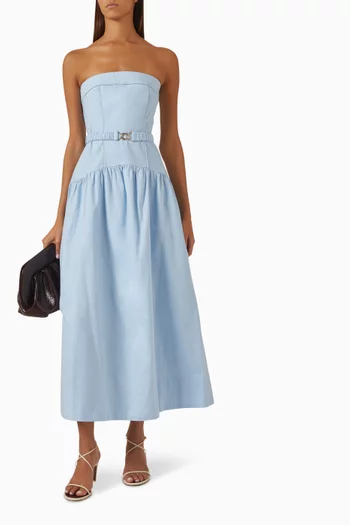 Ines Belted Dress in Cotton Blend