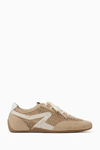 Retro Runner Slim Ultra Sneakers in Woven Raffia