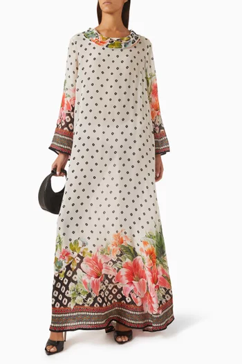 Lavanya Kaftan in Bemberg Crepe