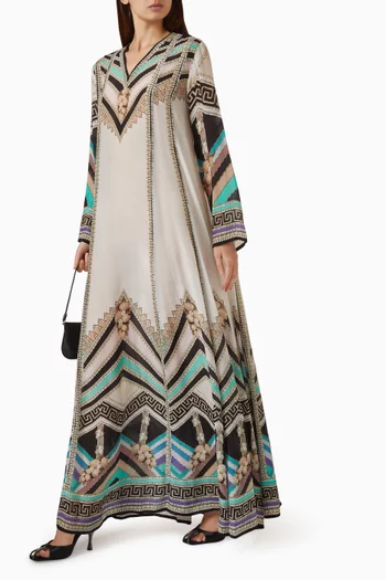 Adavi Kaftan in Bemberg Crepe