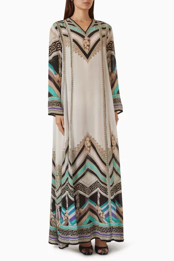 Adavi Kaftan in Bemberg Crepe