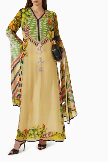 Maaya Kaftan in Bemberg Crepe & Chiffon