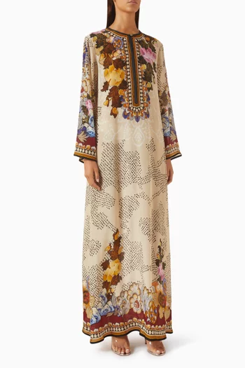 Kamini Kaftan in Bemberg Crepe