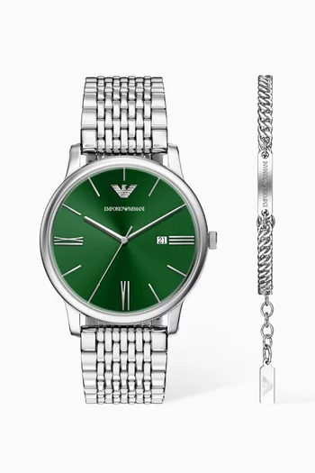 Miyota Quartz Watch Set, 42mm