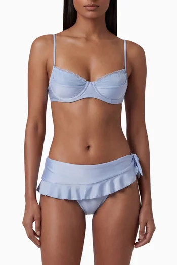 Farah Shine Swim Skirt in Satin