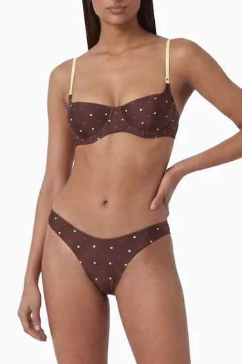 Cola Underwire Bikini Top in Satin