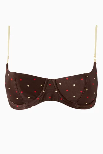 Cola Underwire Bikini Top in Satin