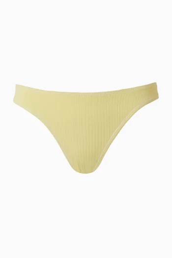x JENNIE Dove Ribbed Bikini Briefs