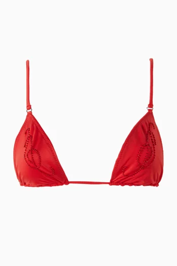 x JENNIE Elena Beaded Bikini Top