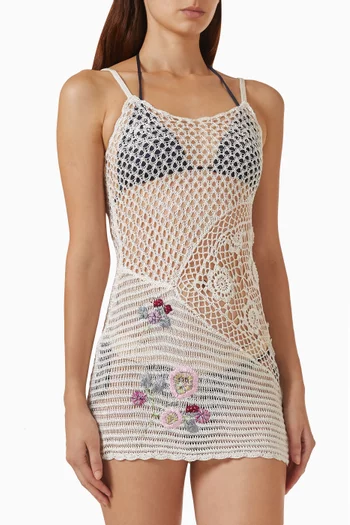 Apollo Mini Dress in Crochet-knit