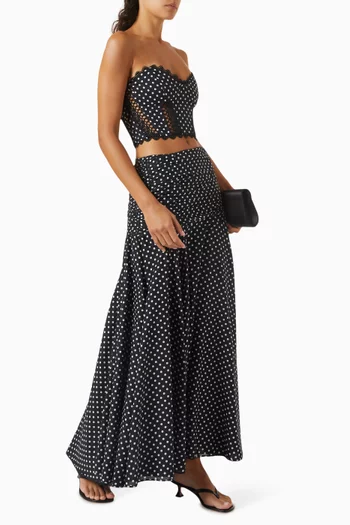 Senda Polka-dot Maxi Skirt