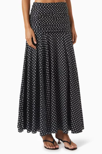 Senda Polka-dot Maxi Skirt