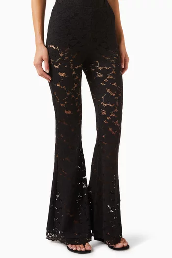 Lior Flared Pants in Cotton-blend