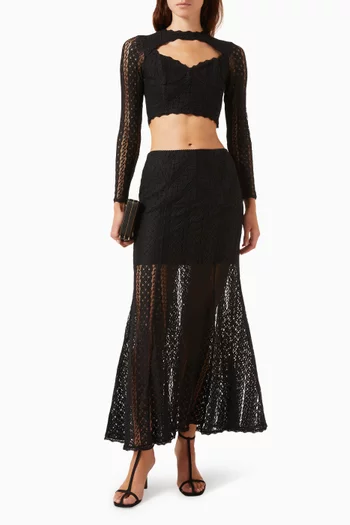Beatrice Cropped Top in Cotton-blend