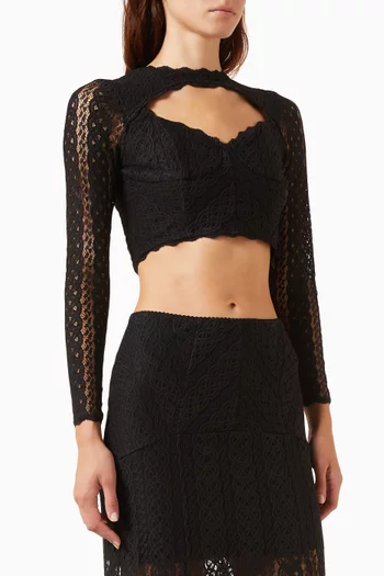 Beatrice Cropped Top in Cotton-blend
