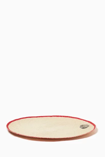 Embroidered Oyster Placemat