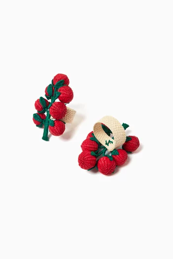 Tomato Branch Napkin Rings