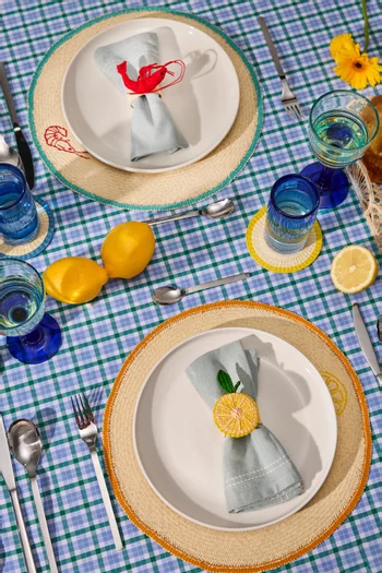 Lemon Half Napkin Rings, Set of 2