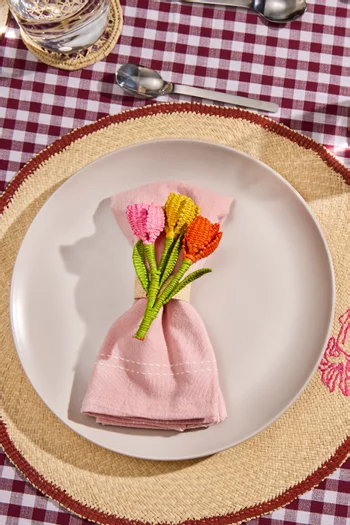 Tulips Napkin Rings, Set of 2