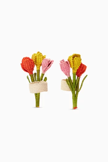 Tulips Napkin Rings, Set of 2