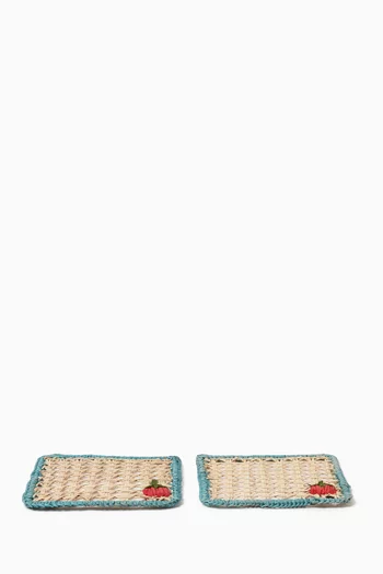 Tomato Square Coasters, Set of 2