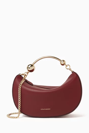 Crescent Moon Mini Bag in Leather
