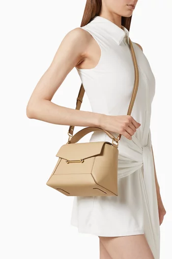Mosaic Top Handle Bag in Leather