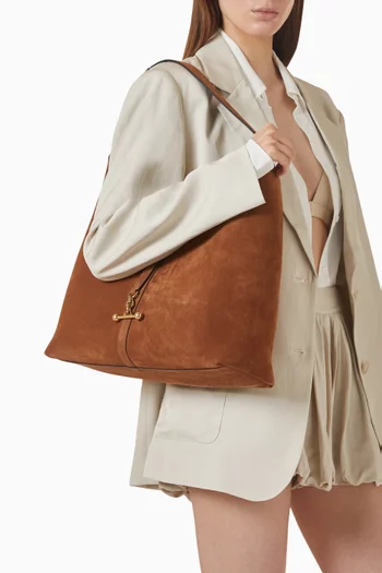 Kite Hobo Maxi Tote Bag in Suede
