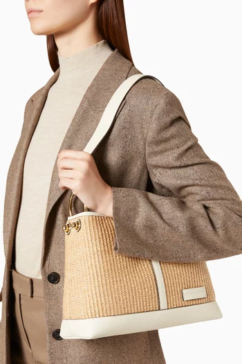 Lana Hobo Shoulder Bag in Woven Raffia