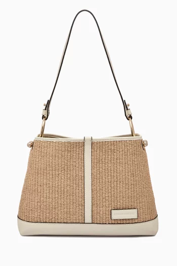 Lana Hobo Shoulder Bag in Woven Raffia