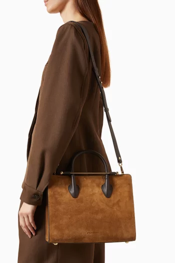 Exclusive Midi Tote Bag in Suede
