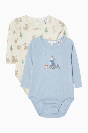 Wolf Club Bodysuit in Organic-cotton, Pack of 2