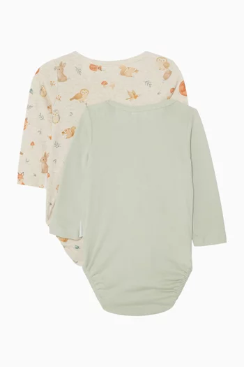 Wolf Club Bodysuit in Organic-cotton, Pack of 2