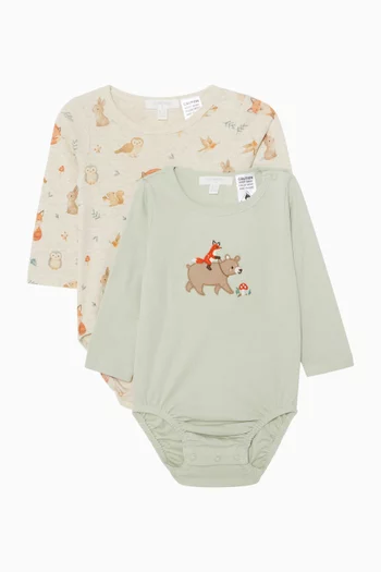 Wolf Club Bodysuit in Organic-cotton, Pack of 2