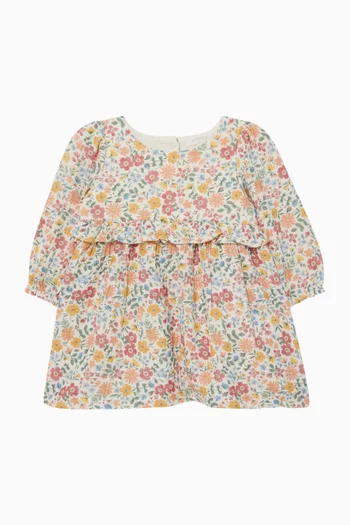 Wild Flower Printed Dress in Cotton