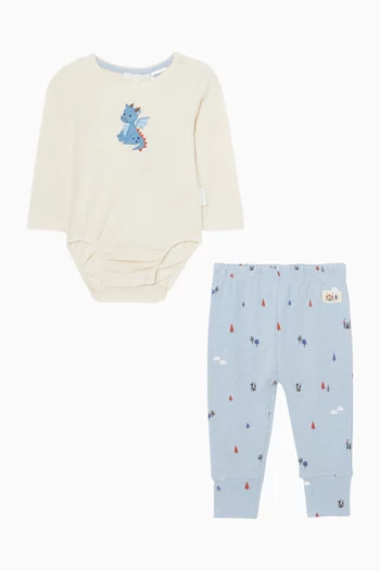 Printed 3-piece Gift Set in Organic Cotton