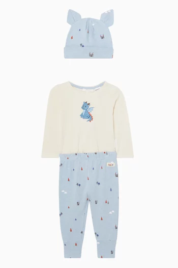 Printed 3-piece Gift Set in Organic Cotton