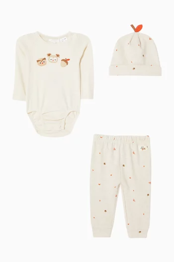 Oak Leaf Print 3-piece Gift Set